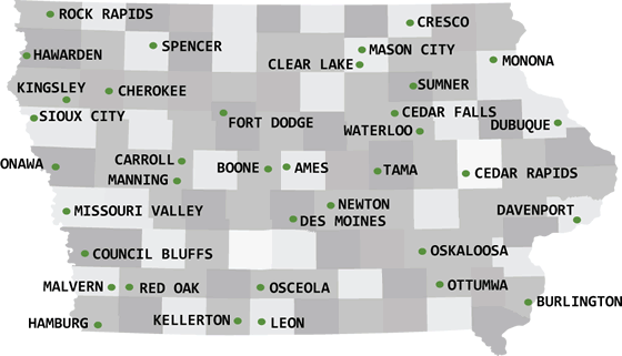 iowa map