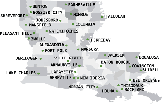 louisiana map