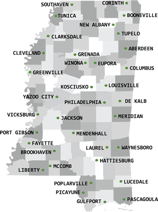 mississippi map