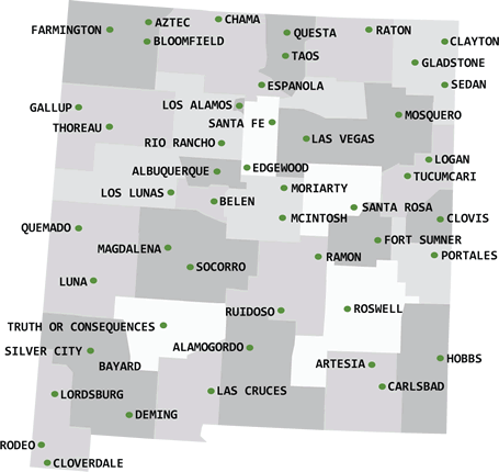 new mexico map