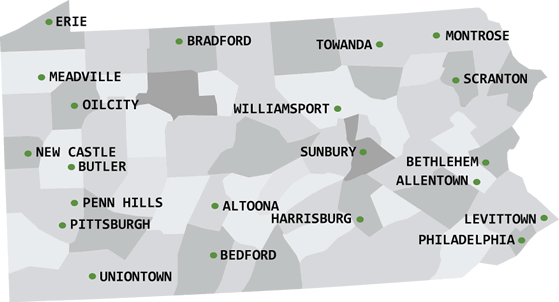 pennsylvania map